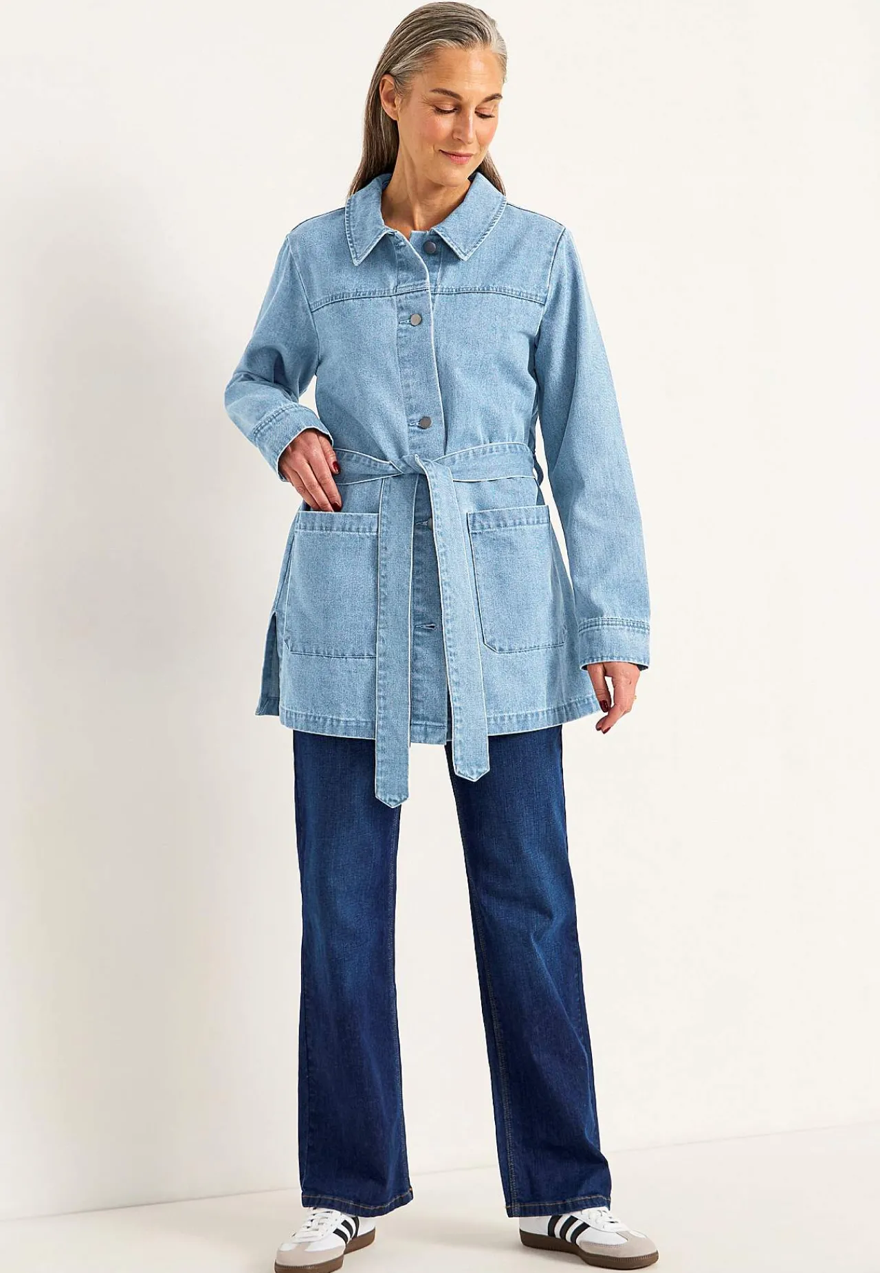 Hot Jeansjacka med knytband Jackor & Kappor|Jeansplagg