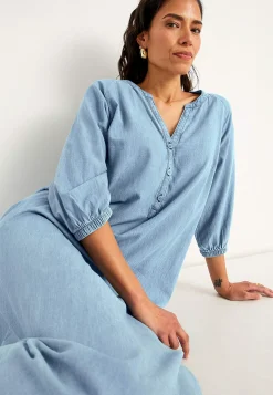 Discount Jeansklänning med knappar Klänningar & Kjolar|Jeansplagg