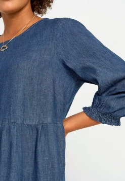 Discount Jeansklänning med volanger Klänningar & Kjolar|Jeansplagg
