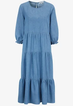 Online Jeansklänning med volanger Klänningar & Kjolar|Jeansplagg
