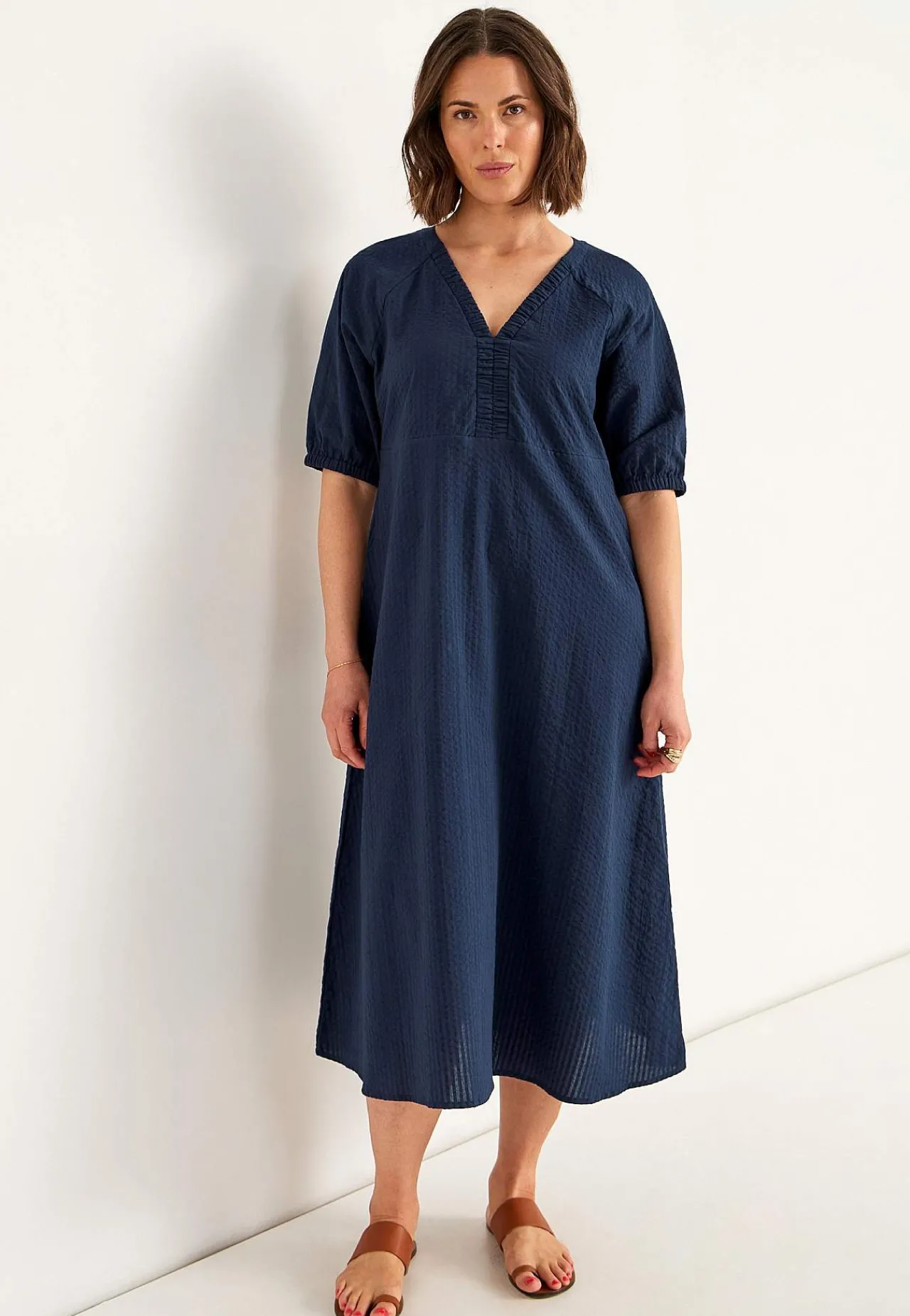 Discount Klänning i bäckebölja Klänningar & Kjolar|Plus Size