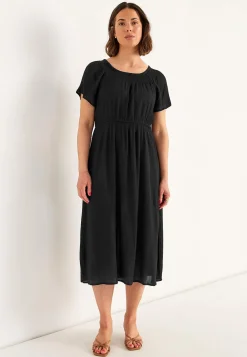 Klänning i viskoscrêpe Klänningar & Kjolar|Plus Size