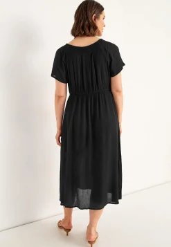 Klänning i viskoscrêpe Klänningar & Kjolar|Plus Size