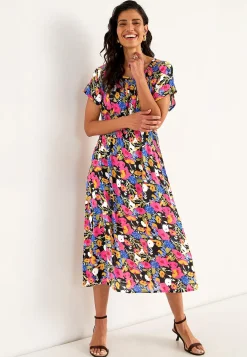 New Klänning i viskoscrêpe Klänningar & Kjolar|Plus Size