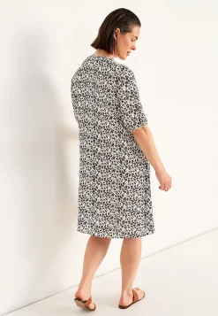 Clearance Klänning i viskoscrêpe Klänningar & Kjolar|Plus Size