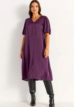 Klänning med puffärm Klänningar & Kjolar|Plus Size