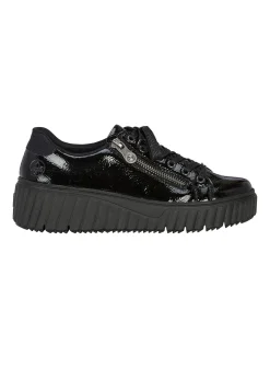 Lackad sneaker i skinn Sneakers|Skinnskor