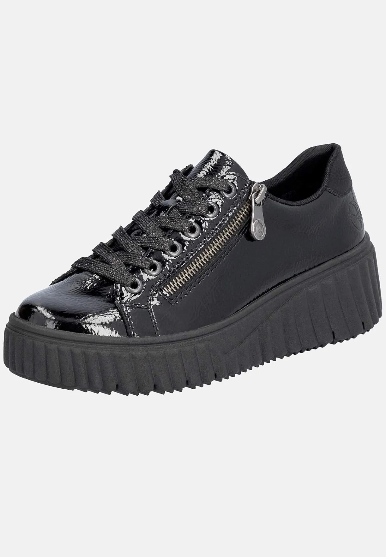 Lackad sneaker i skinn Sneakers|Skinnskor