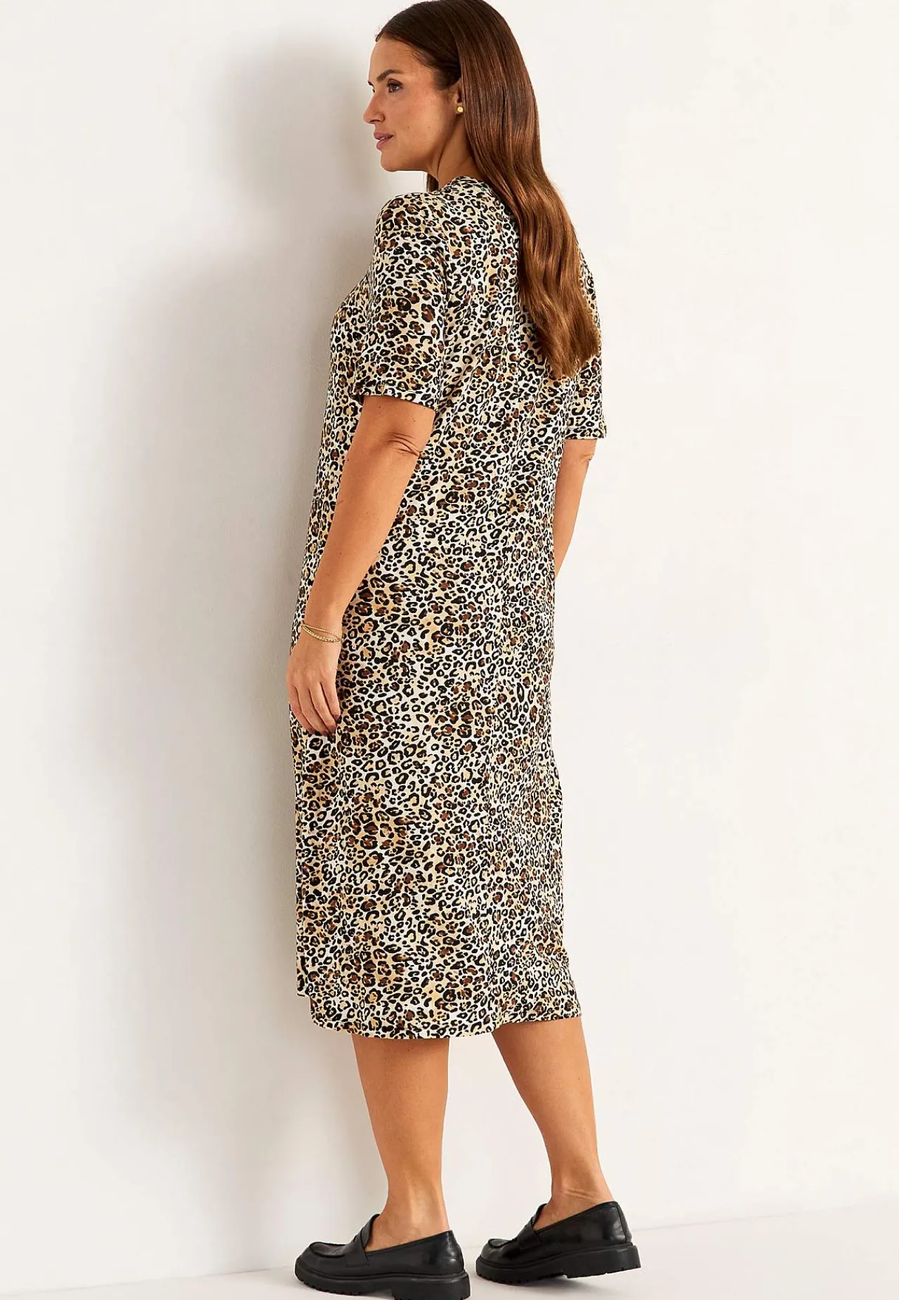 Sale mönstrad trikåklänning Klänningar & Kjolar|Plus Size