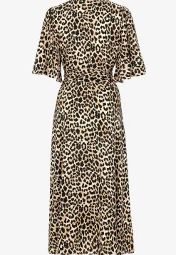 Clearance Leopardmönstrad viskosklänning Klänningar & Kjolar