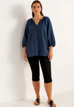 Hot Linneblus Premium Skjortor & Blusar|Matchande Set