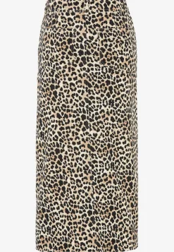 Clearance Lång, leopardmönstrad twillkjol Klänningar & Kjolar
