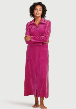 Discount Lång morgonrock i velour Wilma Plus Size|Sov- & Myskläder