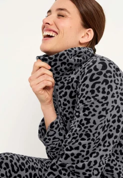 Online Lång morgonrock i velour Wilma Plus Size|Sov- & Myskläder