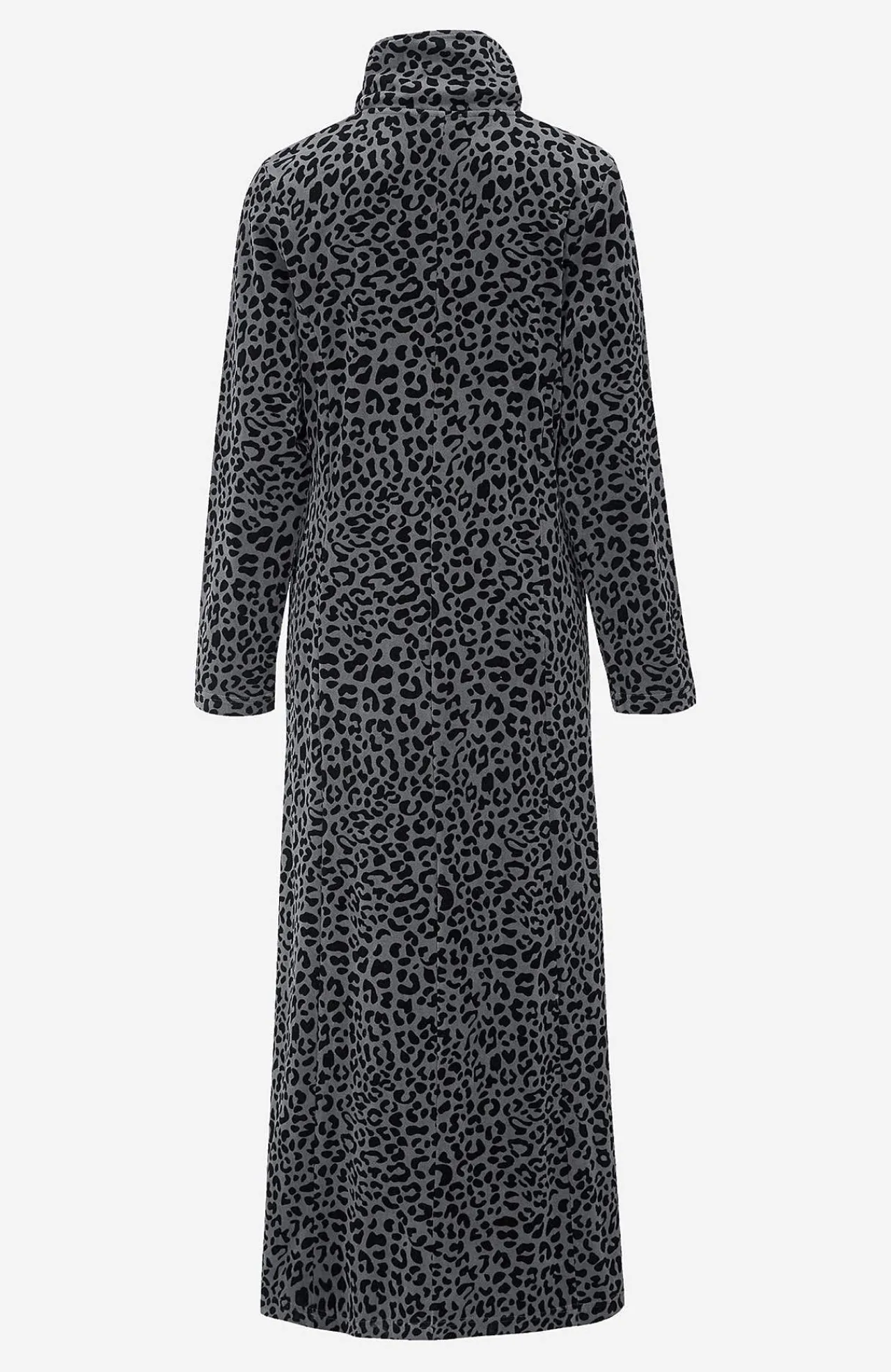 Online Lång morgonrock i velour Wilma Plus Size|Sov- & Myskläder