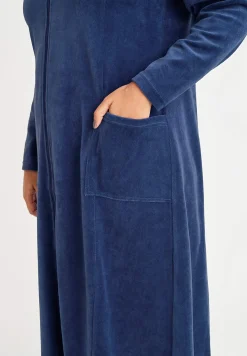 Sale Lång morgonrock i velour Wilma Basplagg|Plus Size