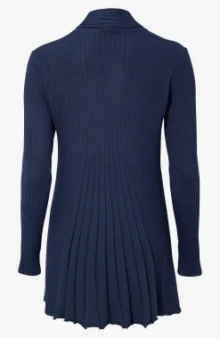 Clearance Lång, ribbad cardigan Claudisse Tröjor & Cardigans|Stickat