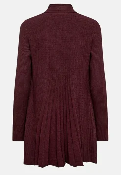 Best Lång, ribbad cardigan Claudisse Tröjor & Cardigans|Stickat
