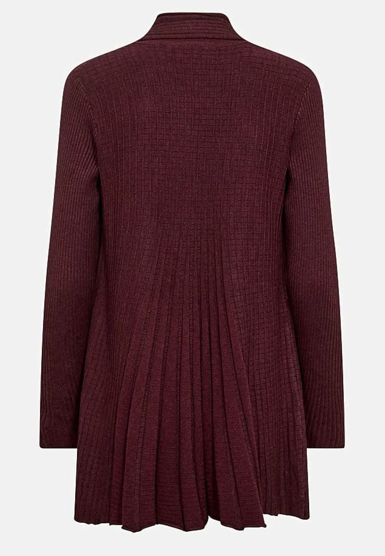 Best Lång, ribbad cardigan Claudisse Tröjor & Cardigans|Stickat