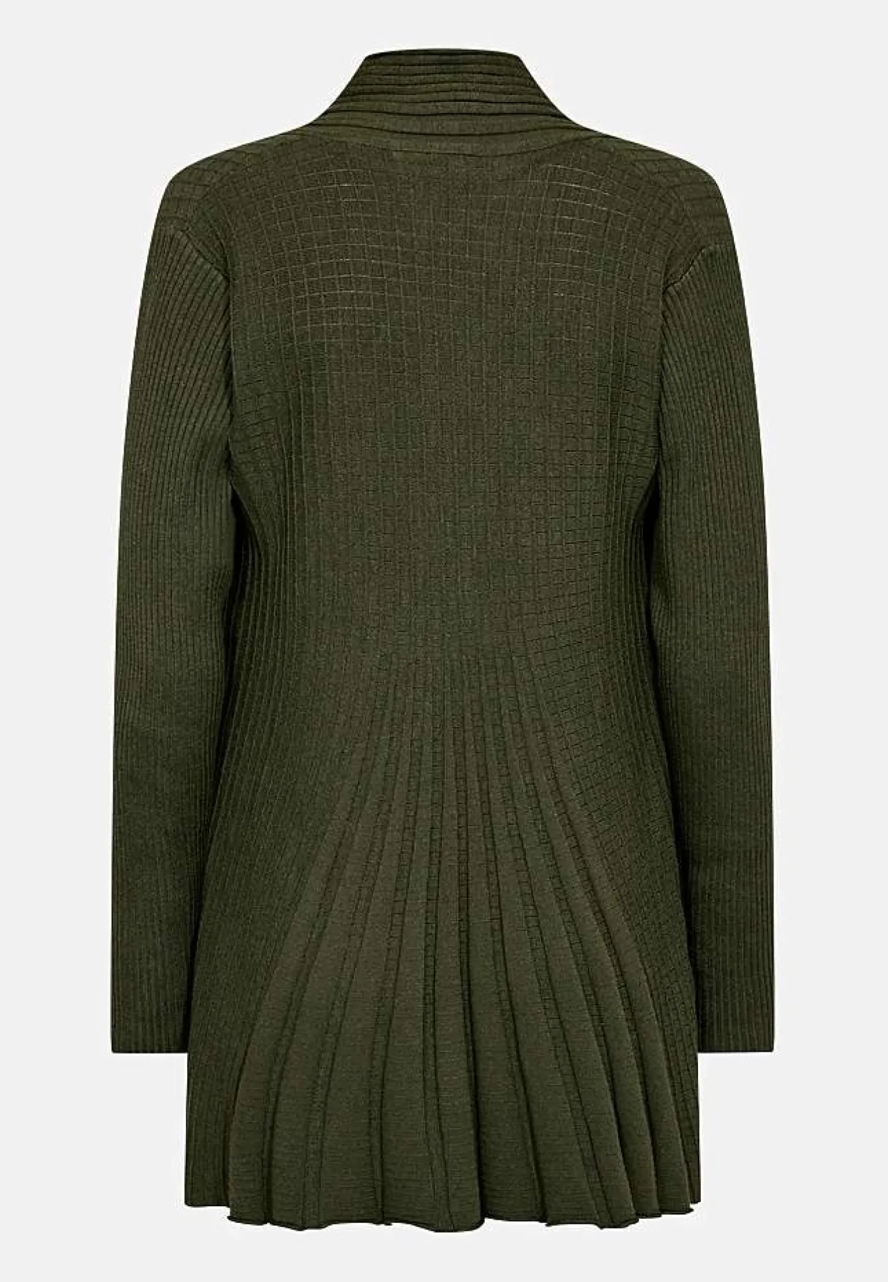 Best Lång, ribbad cardigan Claudisse Tröjor & Cardigans|Stickat
