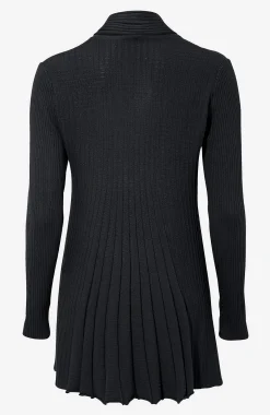 Best Lång, ribbad cardigan Claudisse Tröjor & Cardigans|Stickat