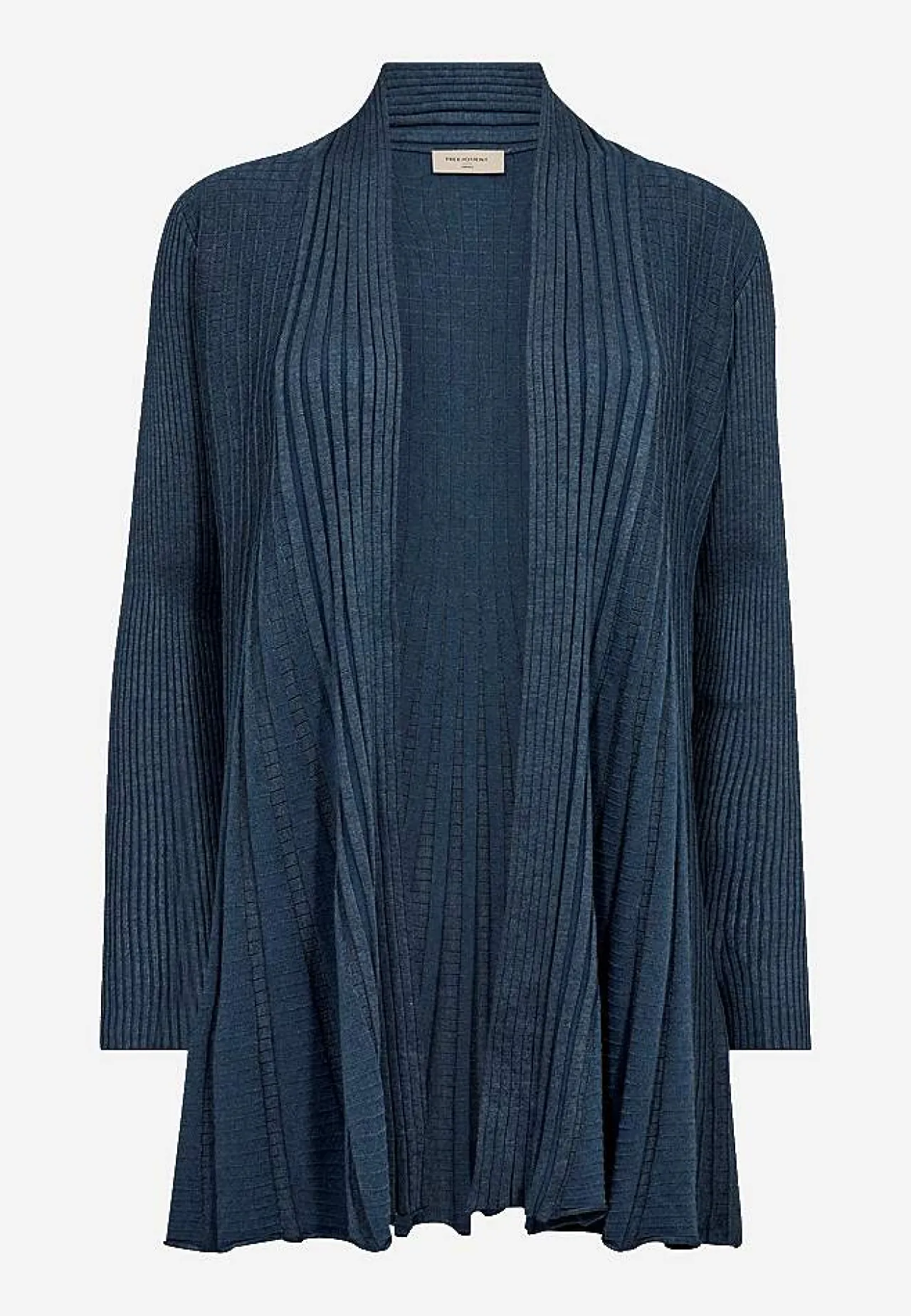 Best Lång, ribbad cardigan Claudisse Tröjor & Cardigans|Stickat