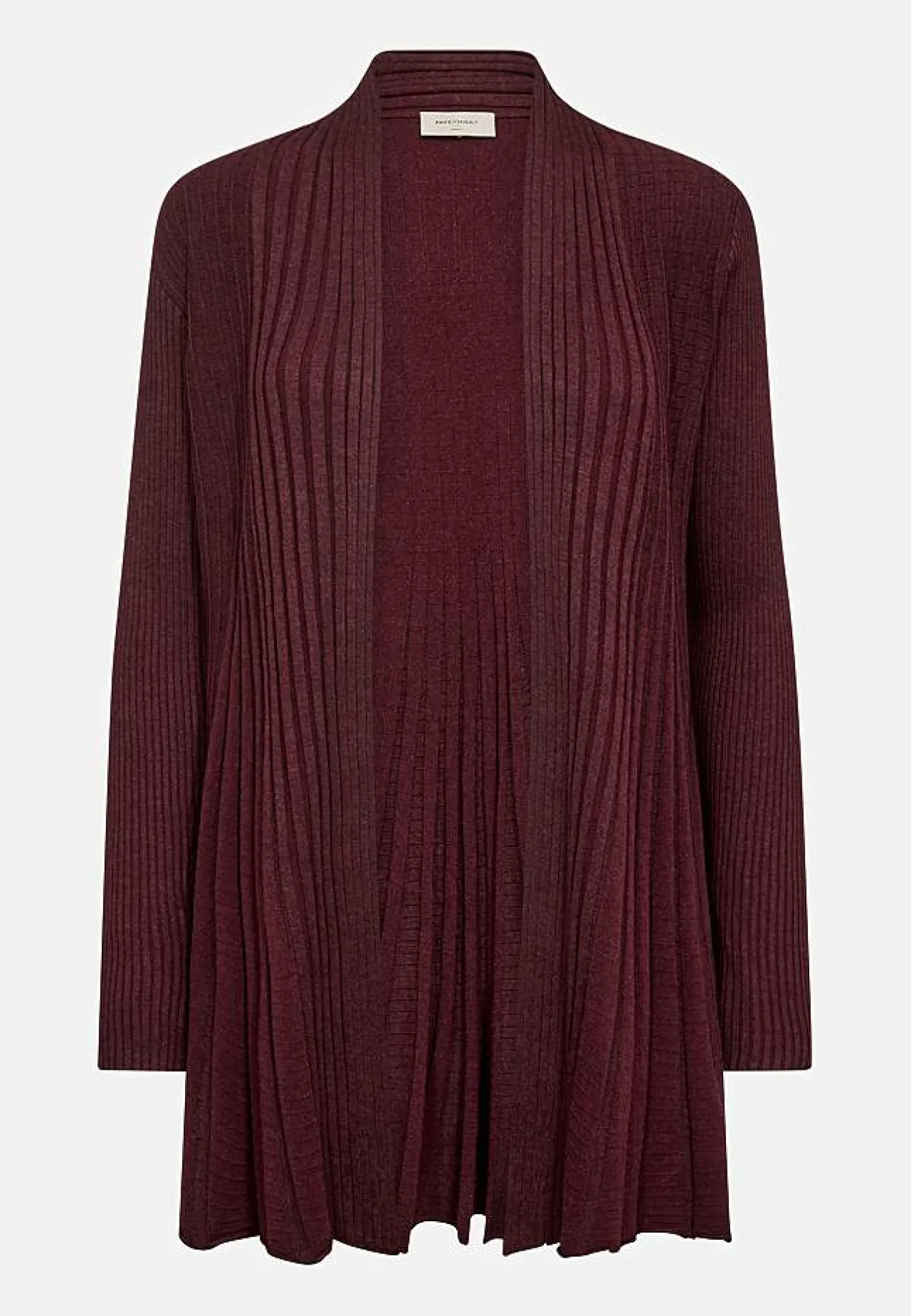 Online Lång, ribbad cardigan Claudisse Tröjor & Cardigans|Stickat