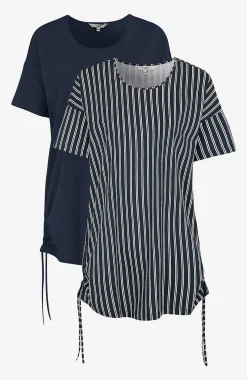 New Lång topp med dragsko i sidorna 2-pack Toppar & T-Shirts|Basplagg