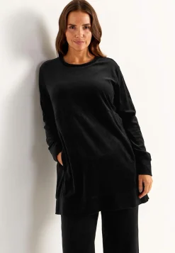 Discount Lång velourtunika Tunikor|Plus Size