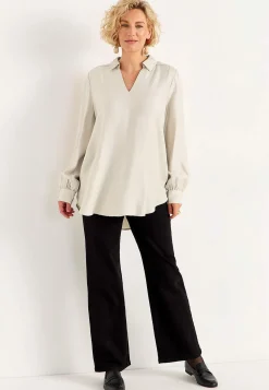 Discount Långärmad, vävd tunika Tunikor|Plus Size