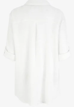 Online Långskjorta i krinklad bomull Toppar & T-Shirts|Skjortor & Blusar