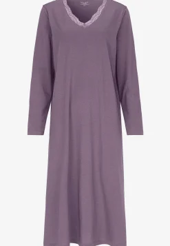 Clearance Långt nattlinne med spetskant Plus Size|Sov- & Myskläder