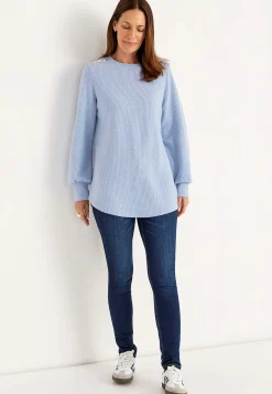 Sale Mjuk trikåtröja med knappar Beata Tröjor & Cardigans|Stickat