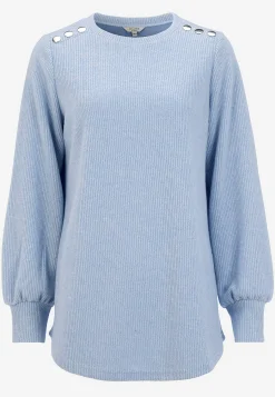 Sale Mjuk trikåtröja med knappar Beata Tröjor & Cardigans|Stickat