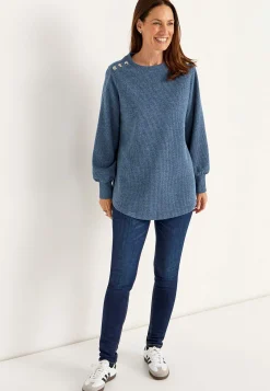 Discount Mjuk trikåtröja med knappar Beata Tröjor & Cardigans|Stickat