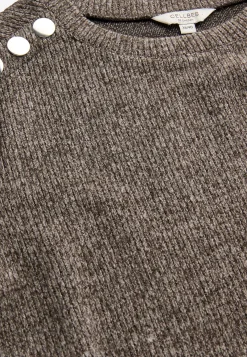 Sale Mjuk trikåtröja med knappar Beata Tröjor & Cardigans|Stickat