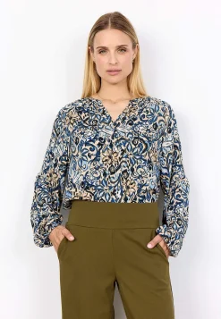 Online Mönstrad blus Skjortor & Blusar