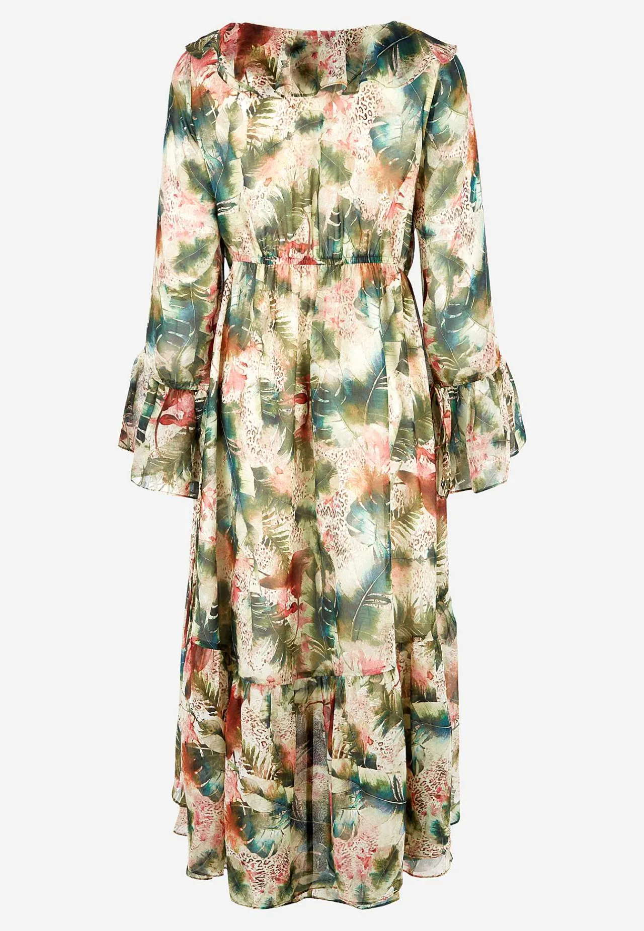 Discount Mönstrad chiffongklänning Klänningar & Kjolar|Festkläder