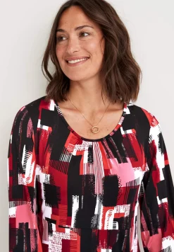 Sale Mönstrad jerseyklänning Klänningar & Kjolar|Plus Size