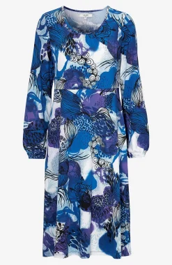 Discount Mönstrad jerseyklänning Klänningar & Kjolar|Plus Size