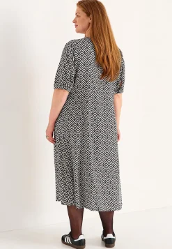 Sale Mönstrad klänning Klänningar & Kjolar|Plus Size