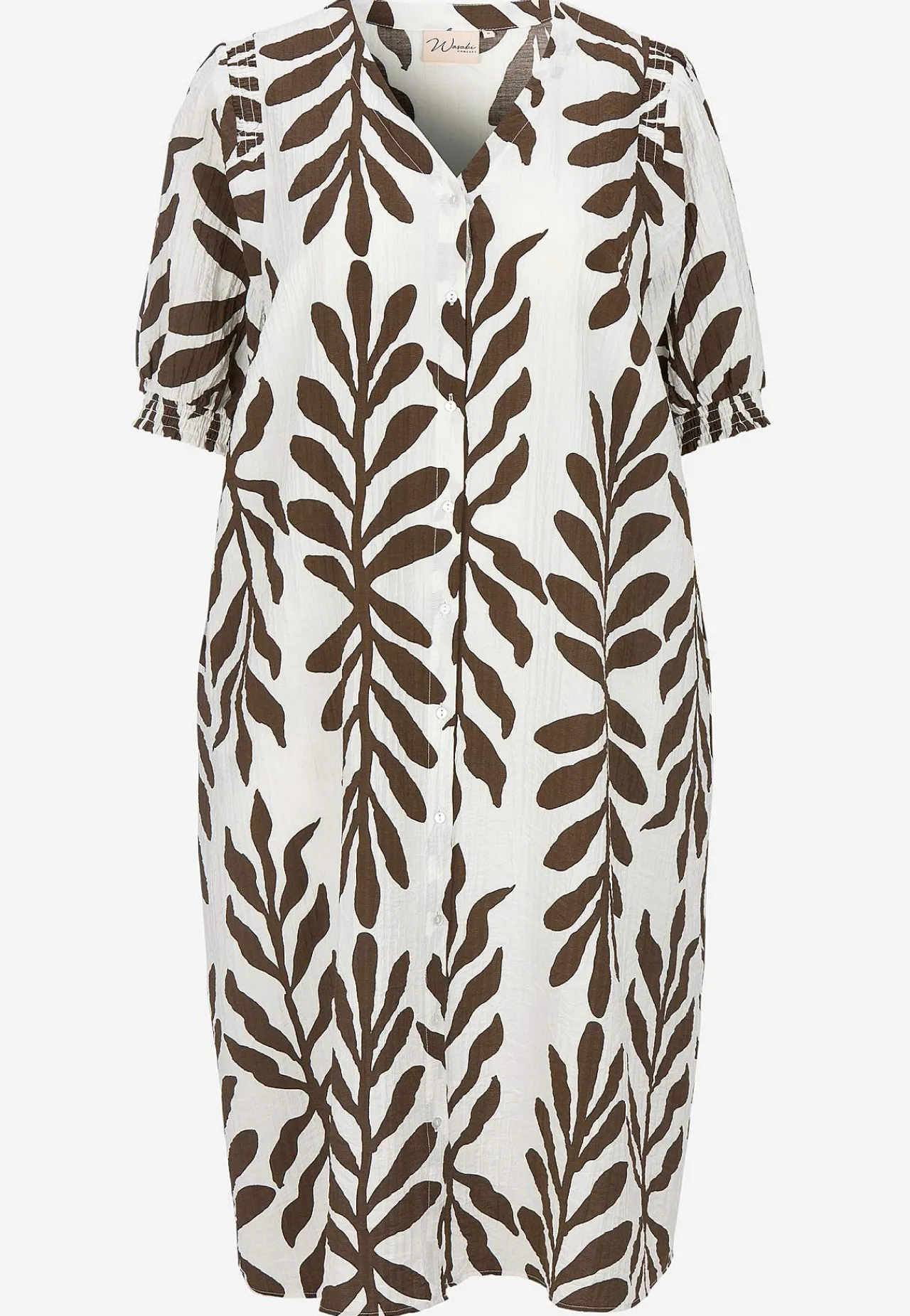 Mönstrad klänning i bäckebölja Klänningar & Kjolar|Plus Size