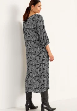 Sale Mönstrad klänning med knappar Klänningar & Kjolar|Plus Size