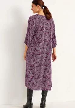 Discount Mönstrad klänning med knappar Klänningar & Kjolar|Plus Size