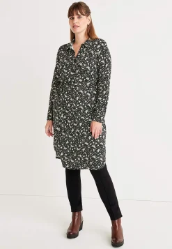 Clearance Mönstrad skjortklänning Klänningar & Kjolar|Plus Size