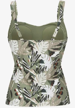 Best Mönstrad tankinitopp med shaping-effekt Badkläder|Plus Size