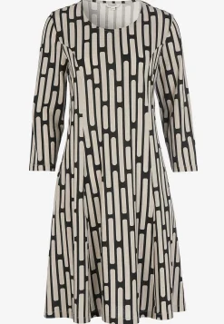Discount Mönstrad trikåklänning med fickor Klänningar & Kjolar|Plus Size