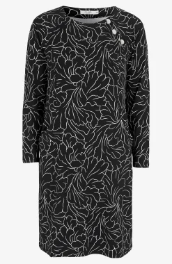 Online Mönstrad trikåklänning med fickor Klänningar & Kjolar|Plus Size