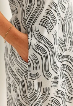 Hot Mönstrad trikåklänning med fickor Klänningar & Kjolar|Plus Size