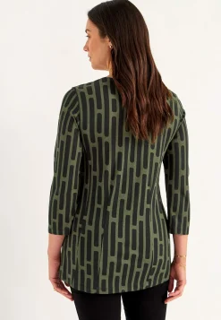 Clearance Mönstrad trikåtunika Tunikor|Plus Size